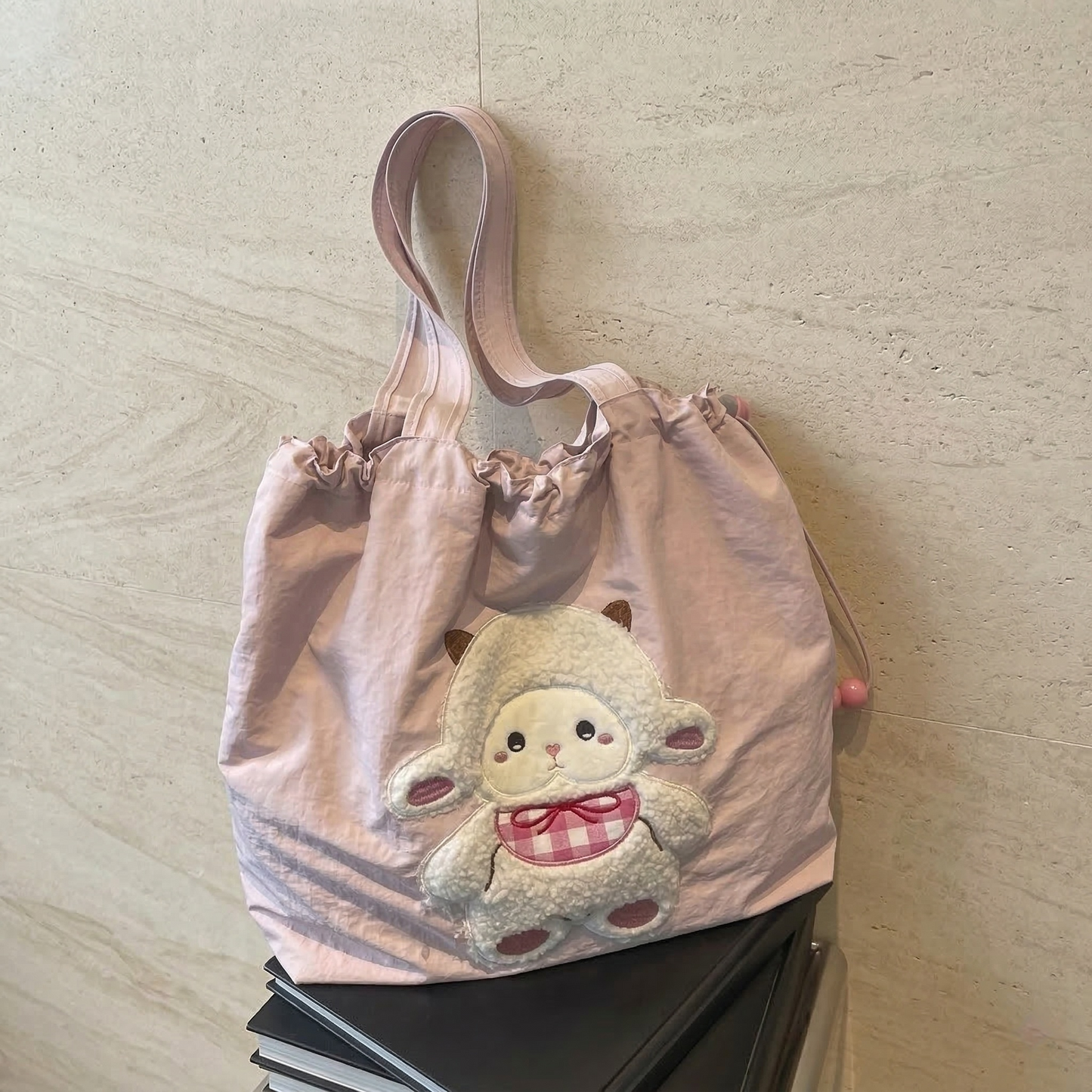 Cute Animal Embroidery Large Capacity Tote